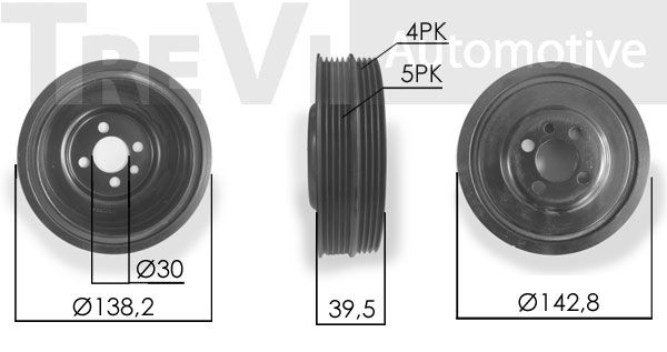 TREVI AUTOMOTIVE skriemulys, alkūninis velenas PC1064